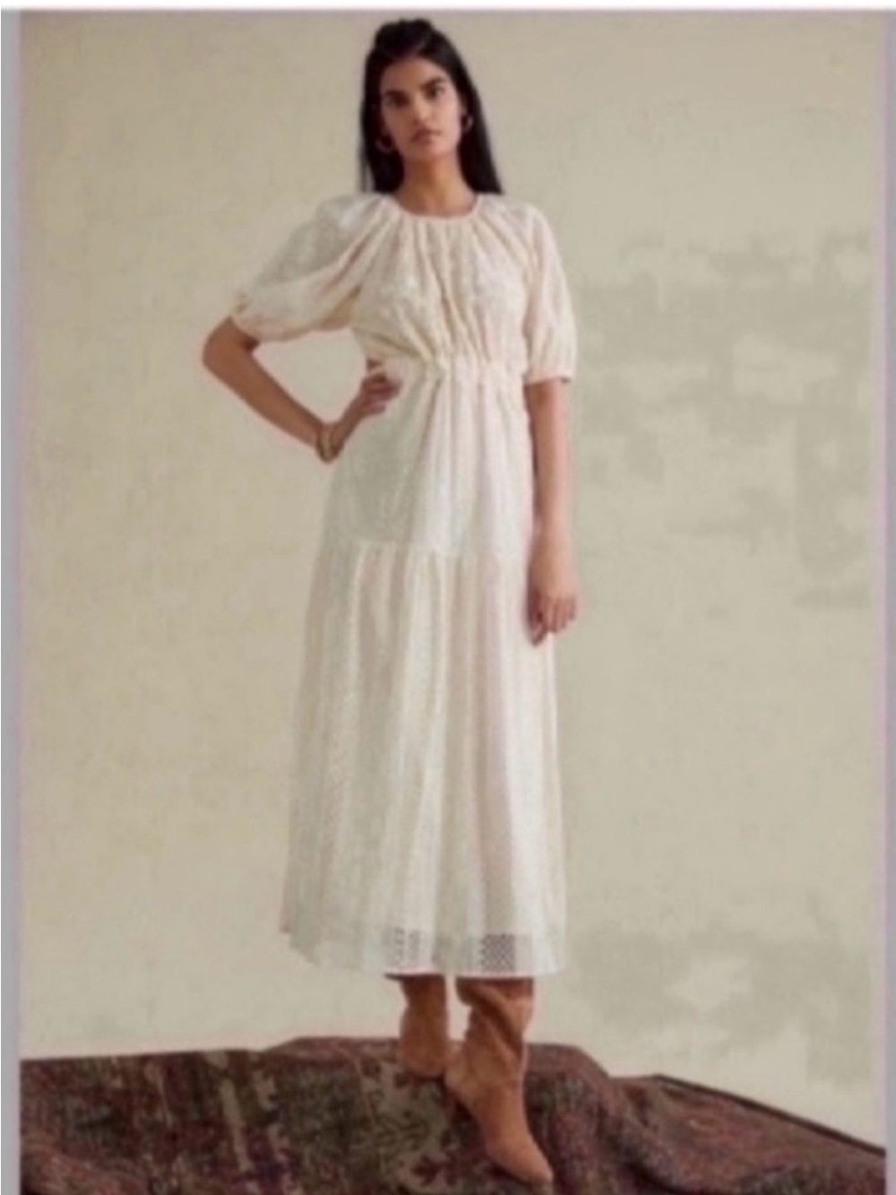 Anthropologie Romantic Lacey Cottagecore County Maxi dress s 10